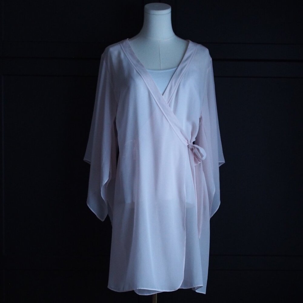 Vintage Chiffon Flutter Sleeve Gown